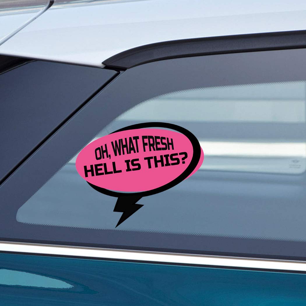 Makoroni - OH What Fresh Hell is This Geek Car Laptop Wall Sticker Decal - 6
