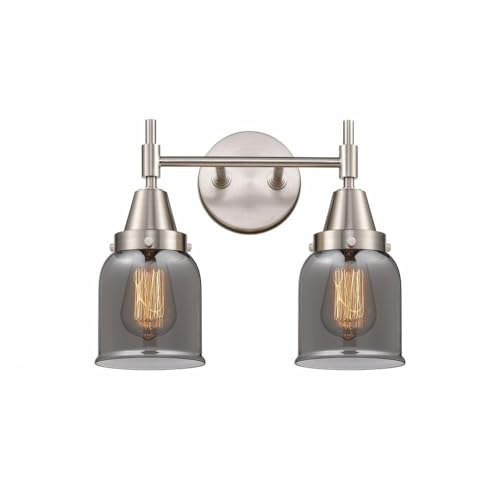 Innovations 447-2W-SN-G53 Transitional Two-Light Bathroom Vanity Light Fixture in Pewter, Nickel & Silver Finish - Perfect for Modern Bathrooms, Powder Rooms & Spa Retreats