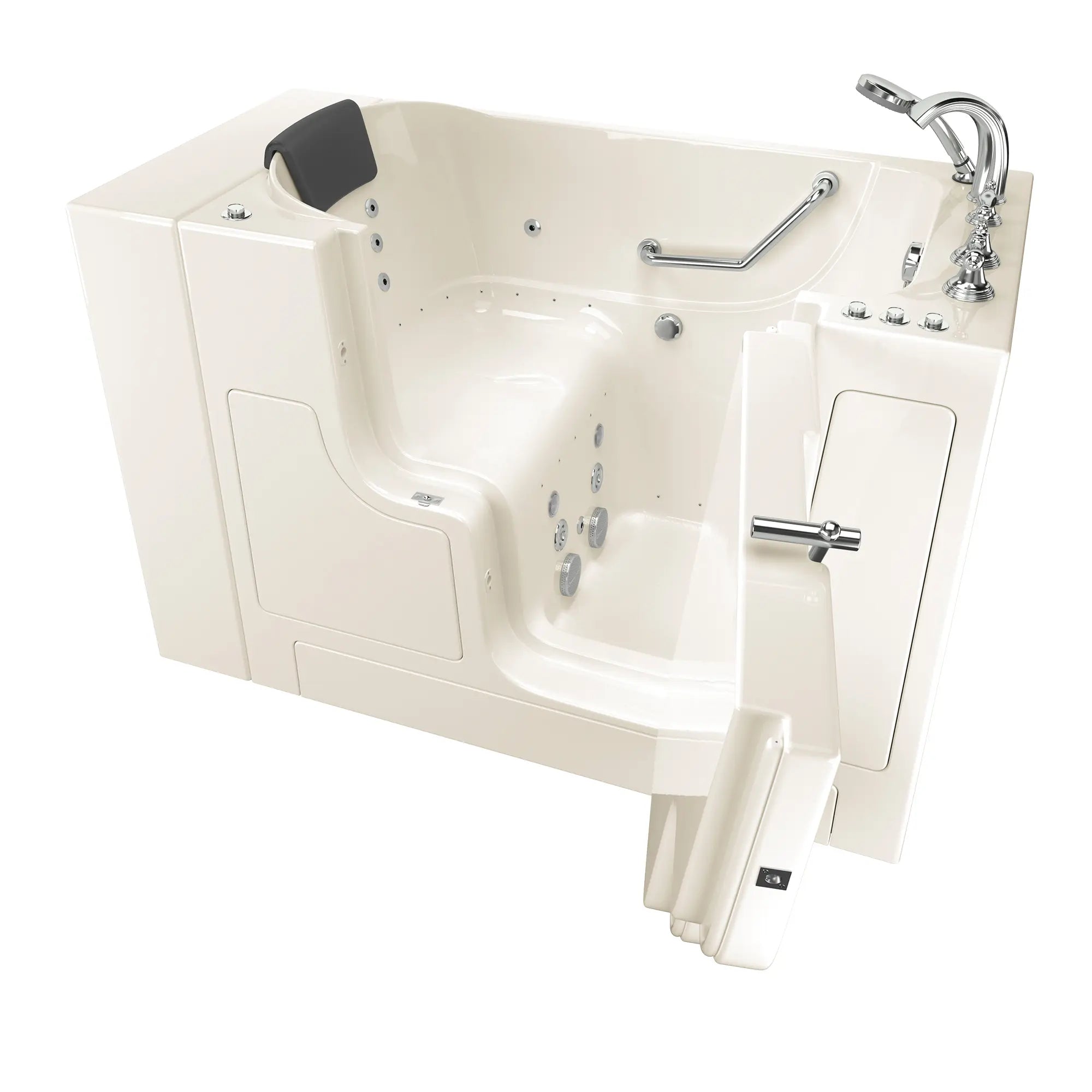 Premium 30 x 52 Inch Gelcoat Walk-In Bathtub with Air Spa & Whirlpool Systems - Right Hand Drain & Faucet - Ideal for Elderly & Mobility Support, Therapeutic Relaxation at Home