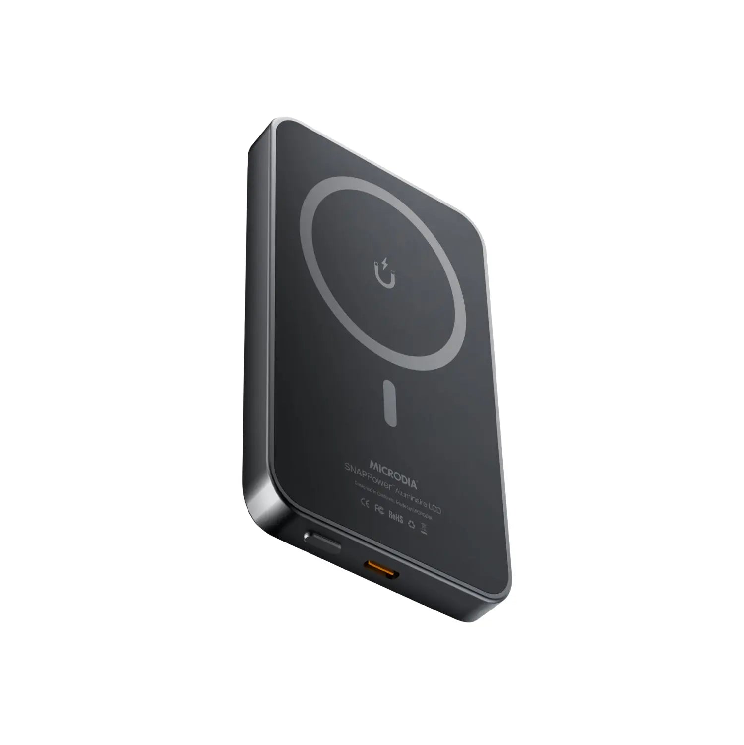 MICRODIA SNAPPower™ Aluminaire LCD Magnetic Wireless Power Bank - 5000mAh/10000mAh Portable Charger for iPhone, Samsung & Smartphones - Perfect for Travel, Office & Outdoor Adventures