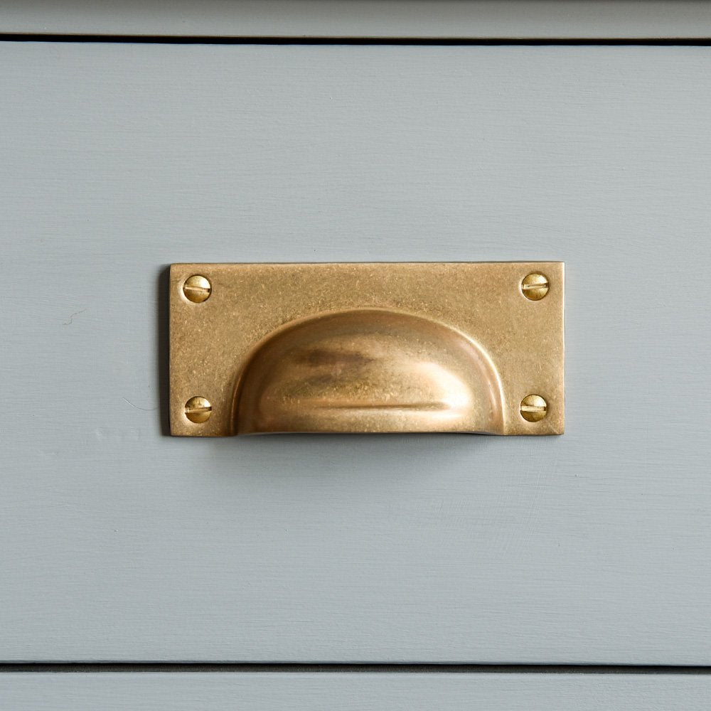 Vintage Brass Hooded Drawer Pull - Antique Cabinet Handle for Kitchen & Bathroom - Perfect for Home Renovation & Furniture Restoration Projects