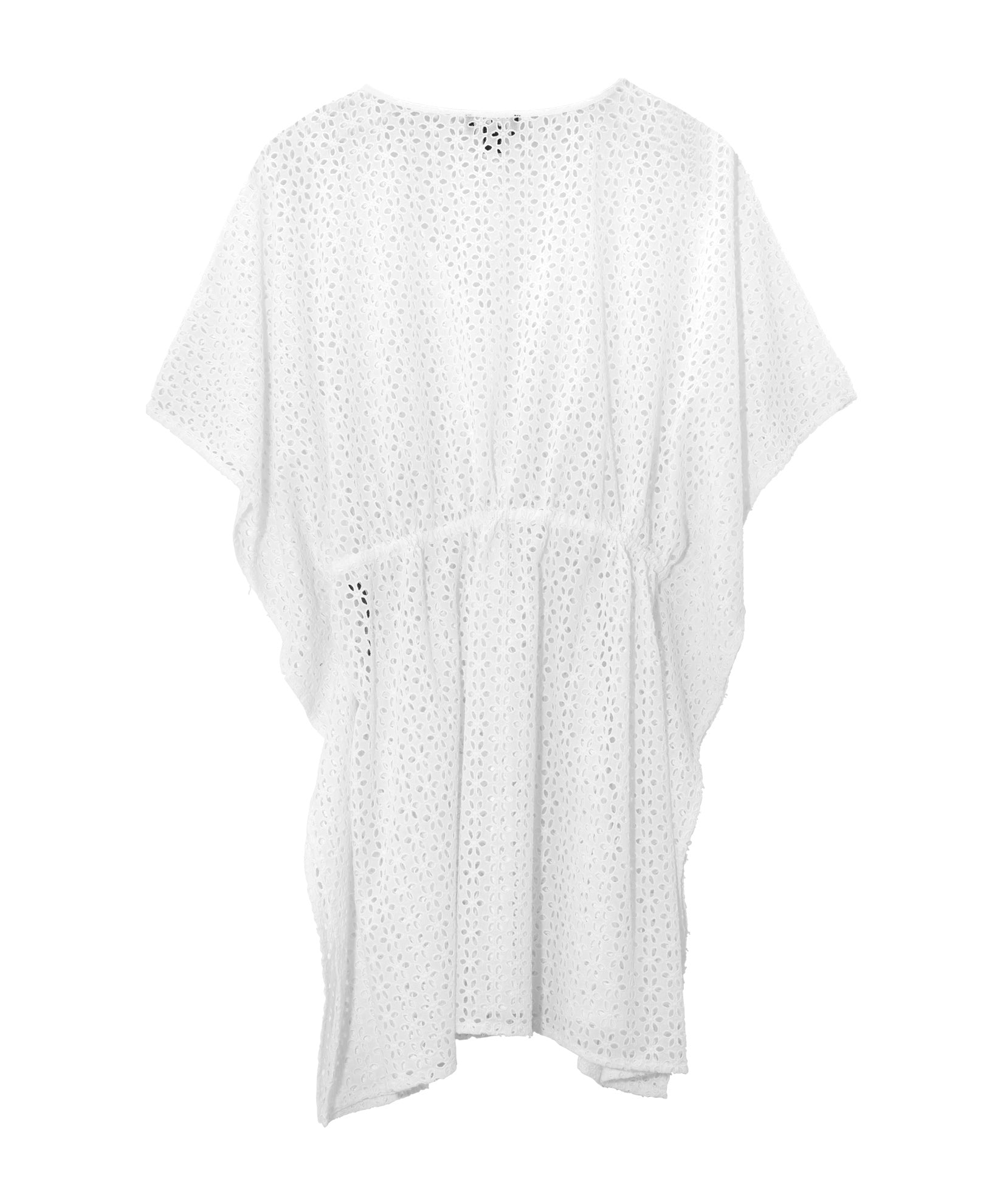Elegant Eyelet Butterfly Caftan Dress - Flowy Boho Maxi Dress for Women - Perfect for Beach, Vacation & Summer Outfits