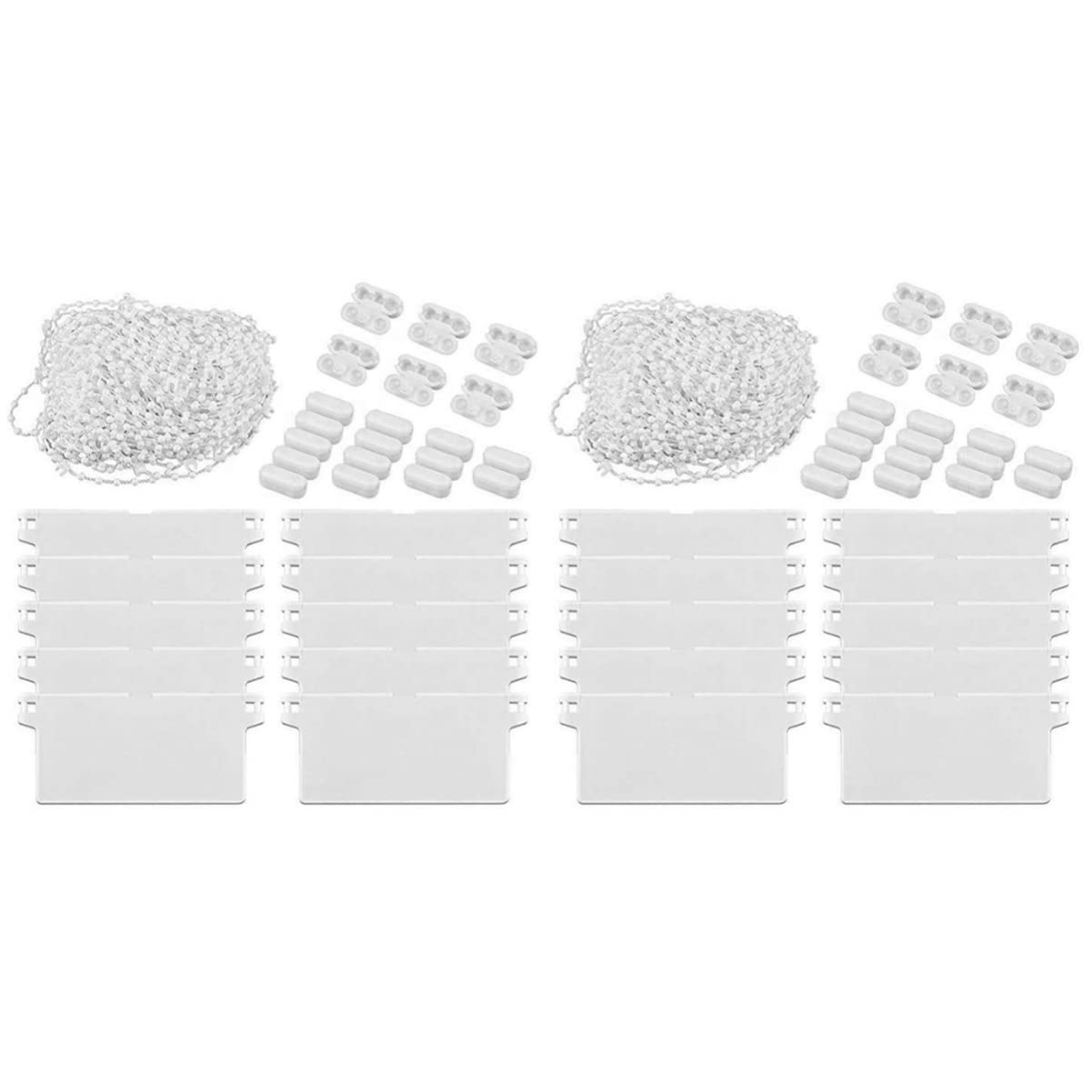 IMIKEYA 2-Pack Roller & Roman Curtain Hardware Set - Vertical Blind Louver Repair Kit with Beaded Chains - Perfect for Window Shades, Drapes & Home Decor