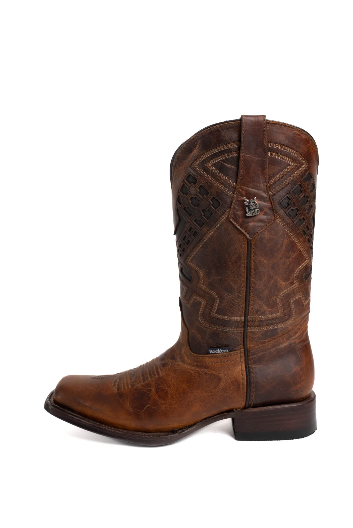 Maya Rodeo Toe Cowboy Boots for Women - Western Style Leather Cowgirl Boots with Pointed Toe - Perfect for Country Dancing, Rodeo Events & Western Fashion Outfits