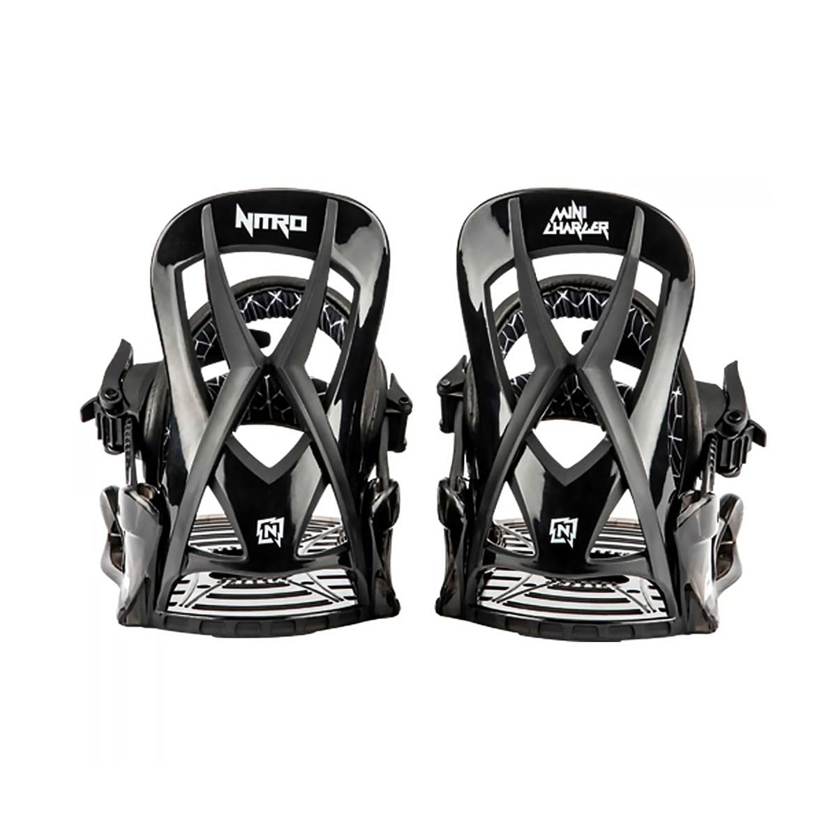 Nitro Micro Charger Kids Snowboard Bindings (Size 12.5-3.5) - Youth Snowboard Bindings for Boys & Girls - Perfect for Beginner Snowboarders & Mountain Adventures 2022 Model