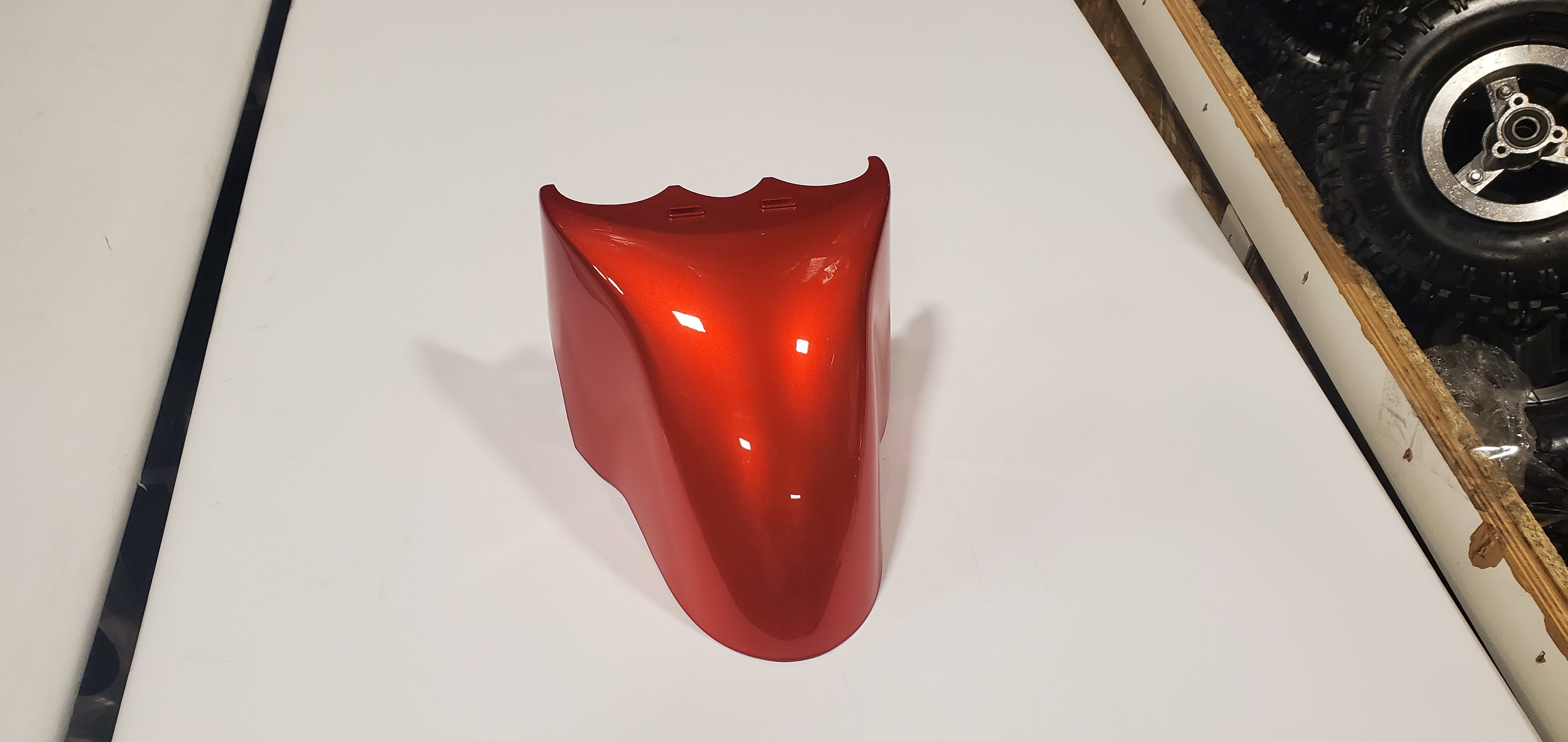 Italia MK Gloss Red Front Bicycle Mudguard - Premium Bike Fender for Road & Mountain Bikes - Perfect for Wet Weather Cycling & Commuting