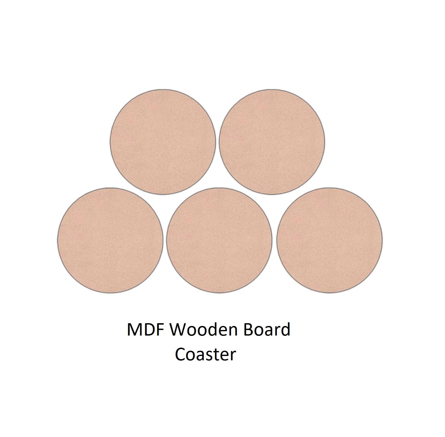 6-Pack Round Wooden Coasters Set for Tea, Coffee, Mugs & Beer - Plain Tabletop Drink Holders | Perfect for Home, Office, Bar & Indian Handicraft Decor