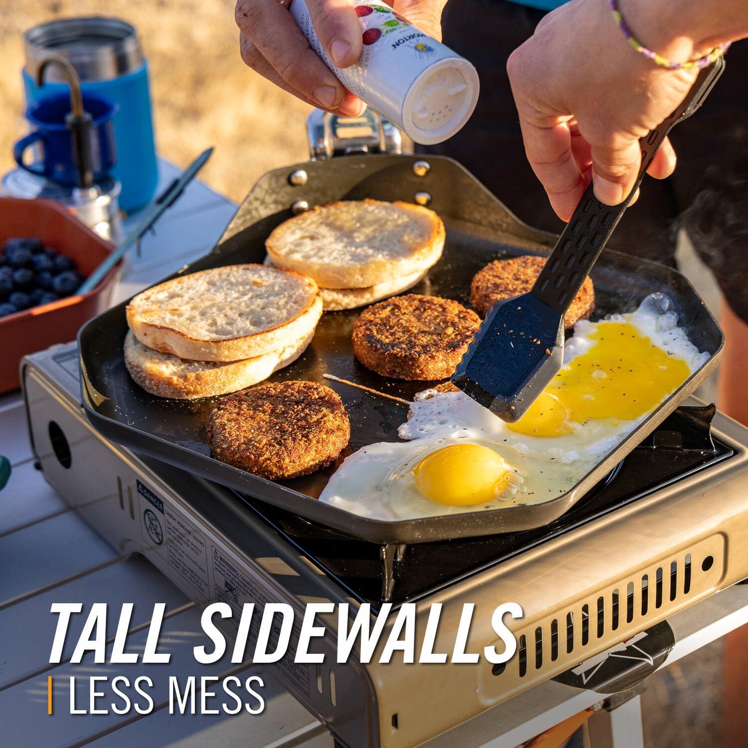 Gerber Gear ComplEAT Griddle - Portable Nonstick Camping Griddle with Detachable Handle - Premium Outdoor Cookware for Camping, Hiking & Backpacking - Perfect for Pancakes, Eggs & More
