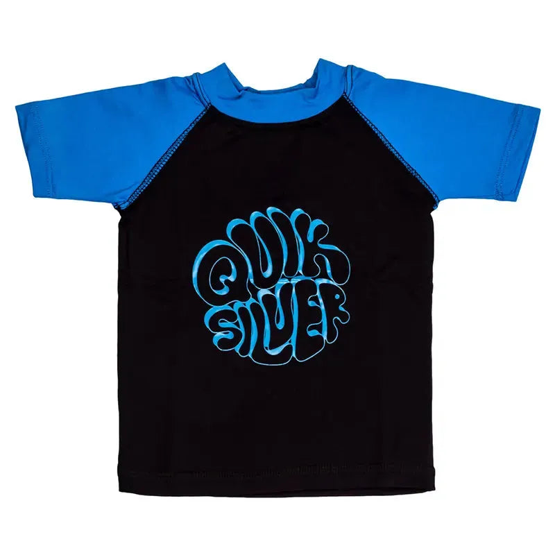 Quiksilver Bubble Trouble Kids' Swimsuit - Black Lycra Swimwear for Boys & Girls - Perfect for Beach, Pool & Summer Water Activities
