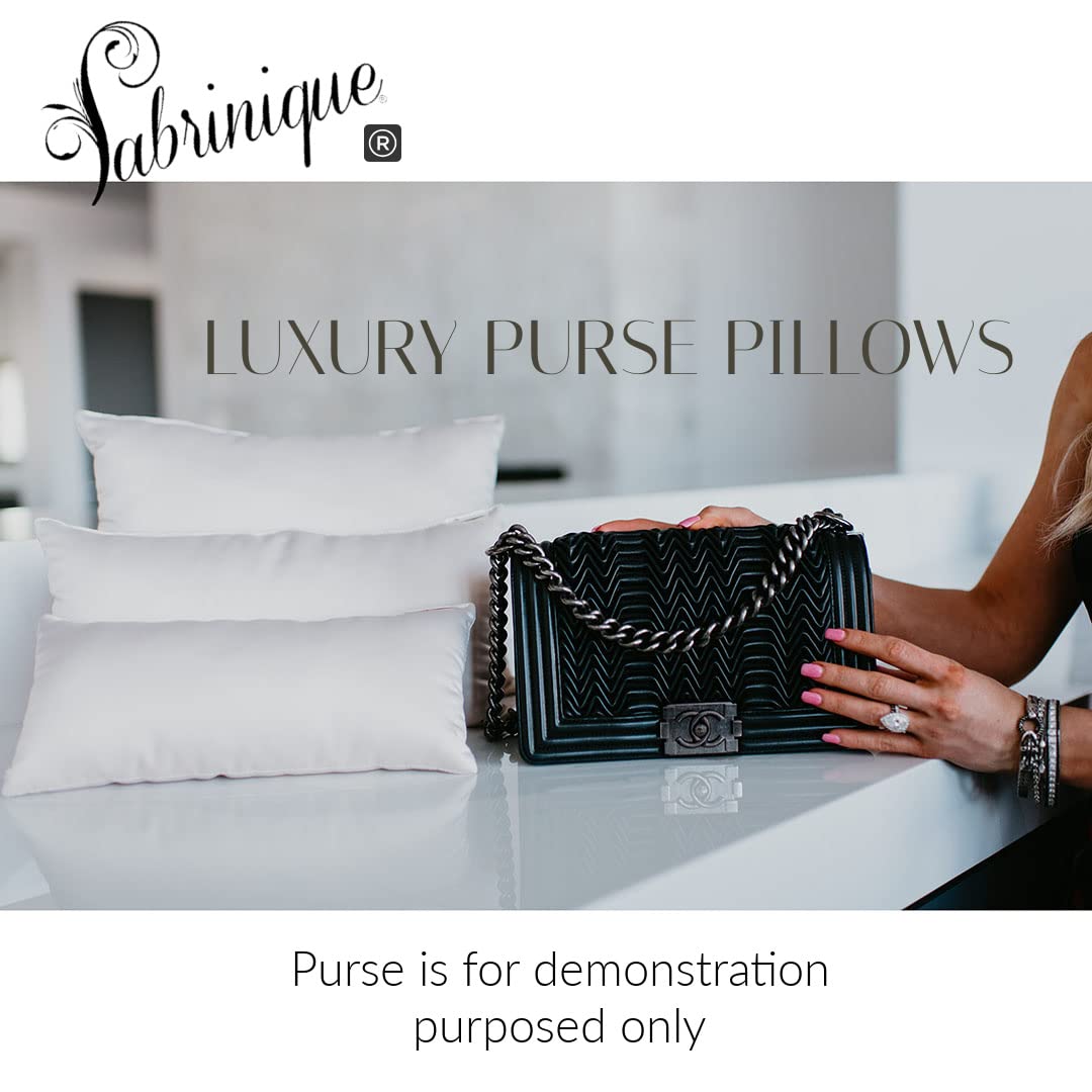 Fabrinique Handbag Insert Pillows Set - 5PC Custom Cushioned Purse Shapers for Small to XL Bags - Prevent Wrinkles & Damage (White, S-XL) - Perfect for Travel, Storage & Luxury Bag Protection