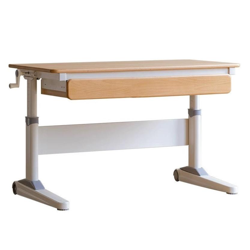Solid Beech Wood Adjustable Lift Study Desk - Perfect for Home Office, Reading & Writing Workspace