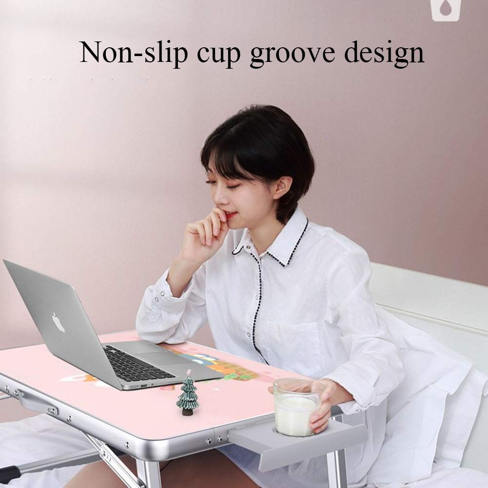 HUAHUA Foldable Laptop Desk for Small Spaces - Portable Study Table for Dorm, Bed, Office (5 Styles, 70x50cm) - Perfect for Students, Remote Work & Home Use