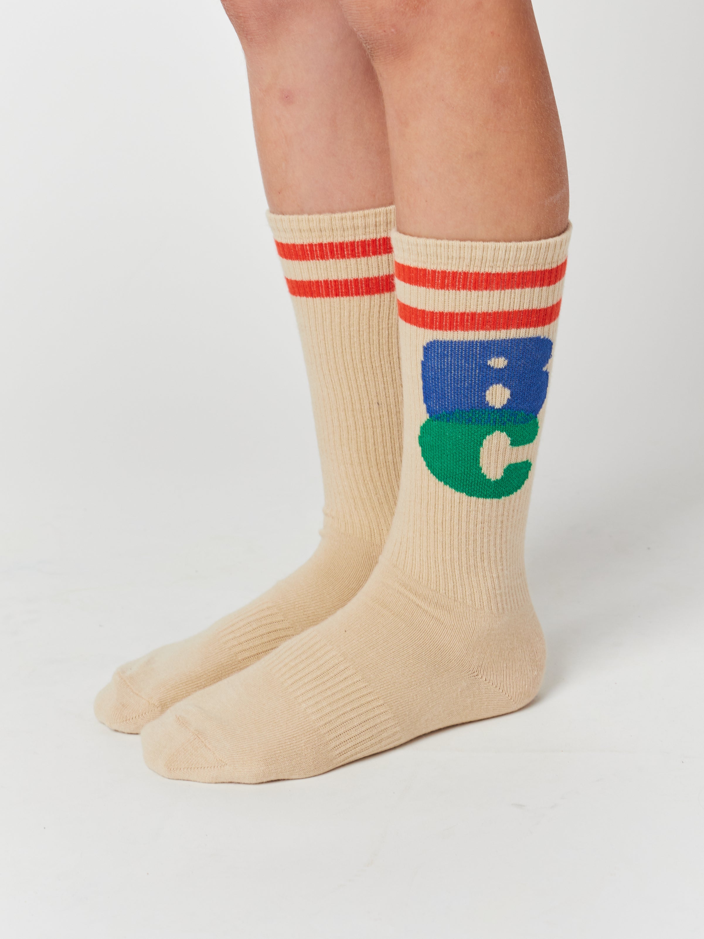 Bobo Choses Color Block Long Socks for Kids - Fun & Comfortable Knee-High Socks for School, Play & Everyday Wear