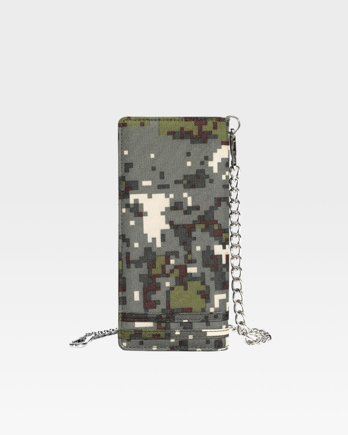 Green Digital Camouflage Biker Chain Wallet - Stylish & Secure for Motorcycle Riders, Outdoor Adventures & Everyday Use