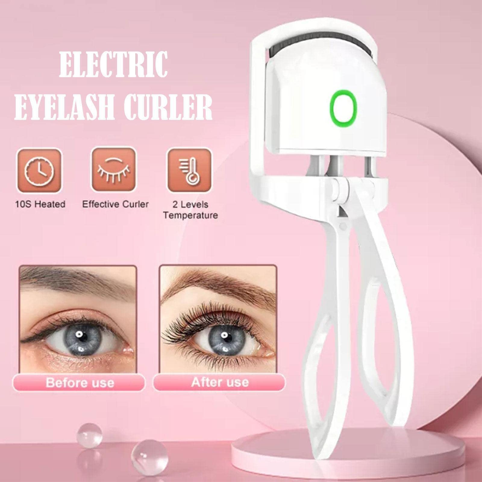 Crobat Heated Eyelash Curler - Quick & Long Lasting Portable Lash Curler for Women | Perfect for Home, Travel & Daily Makeup Routine