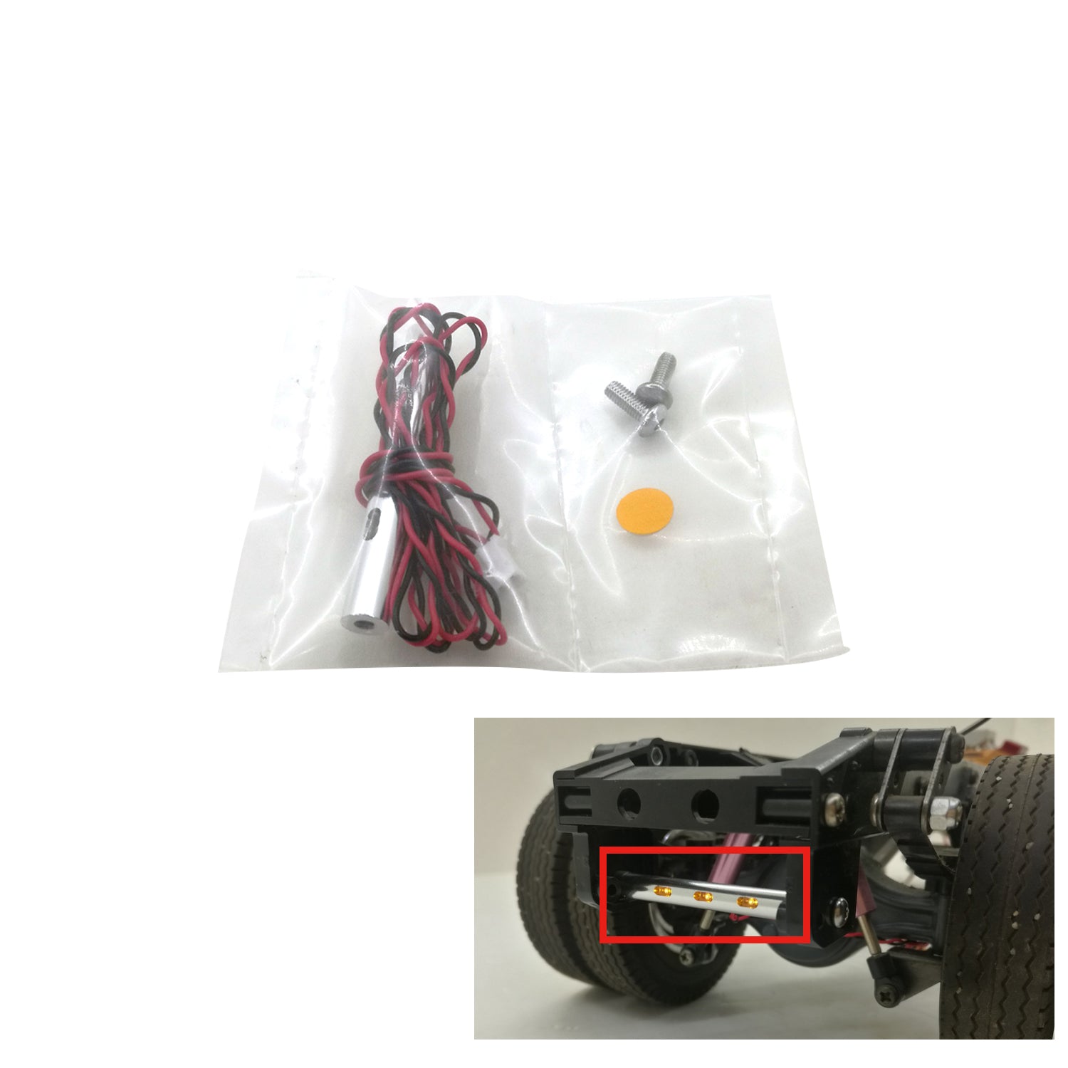 1/14 Scale Universal LED Taillight Upgrade Kit for Tamiya 56360 & 56323 RC Tractor Trucks - DIY Replacement Part for Enhanced Visibility in Night Racing & Off-Road RC Adventures