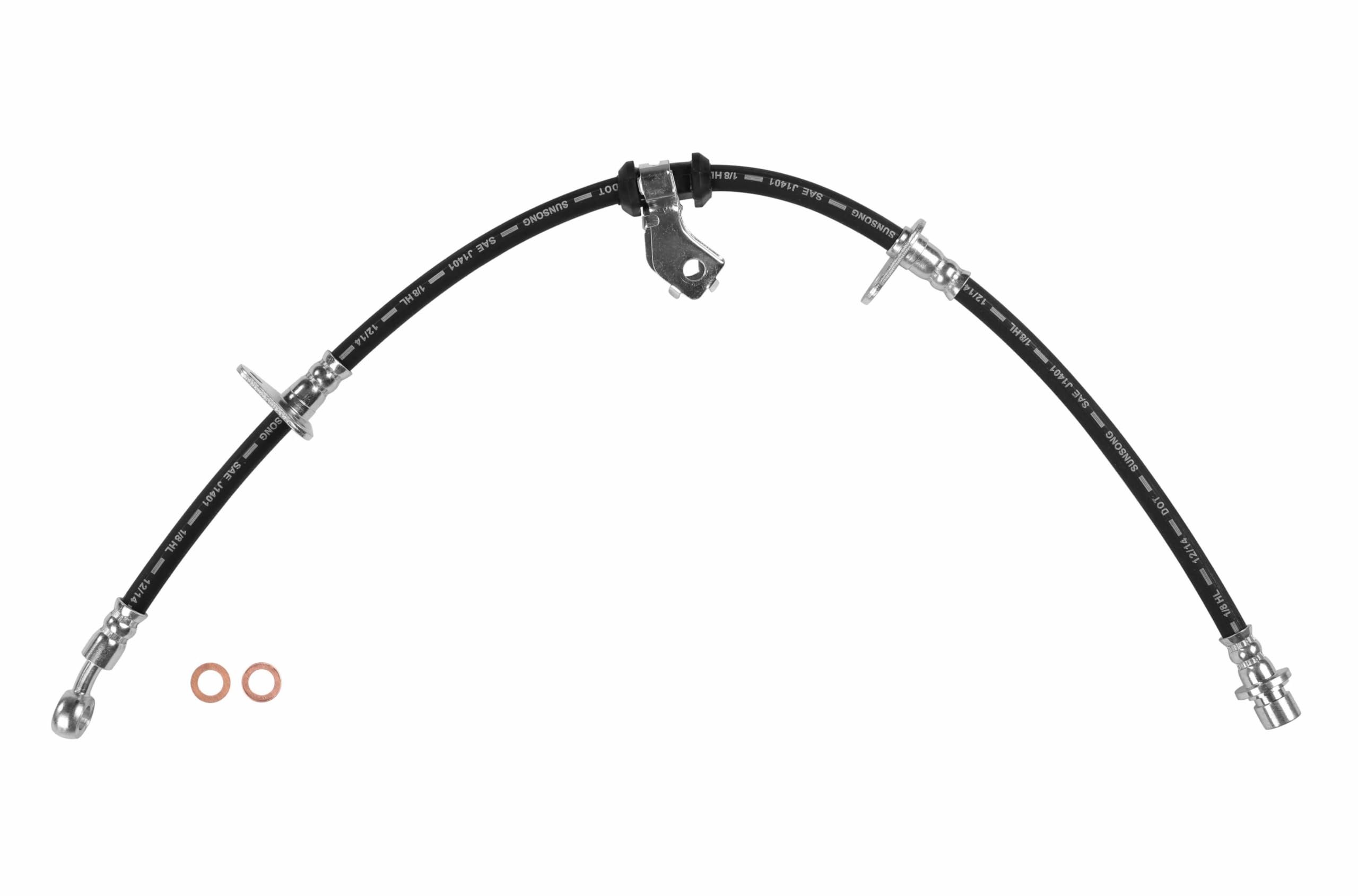 Sunsong 2203129 Brake Hydraulic Hose - High Performance Replacement for Cars, Trucks & SUVs - Durable DOT-Approved Brake Line - Perfect for Off-Roading, Towing & Daily Commuting