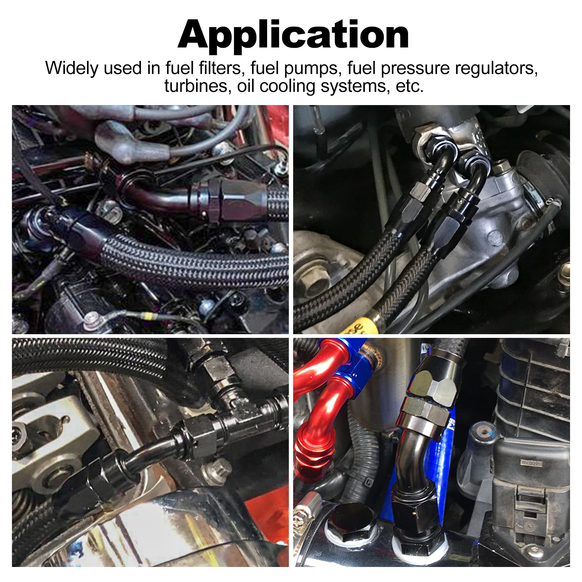 EVIL ENERGY 90° Full Flow Hose Fitting for CPE Braided Hose - High Performance Automotive Use