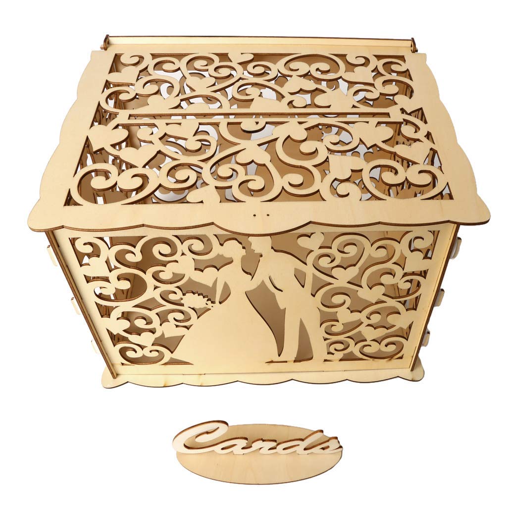 Taotenish Wedding Card Box with Lock - Elegant Greeting Card Holder for Wedding, Birthday & Party Gifts | Perfect for Reception, Bridal Shower & Anniversary Celebrations