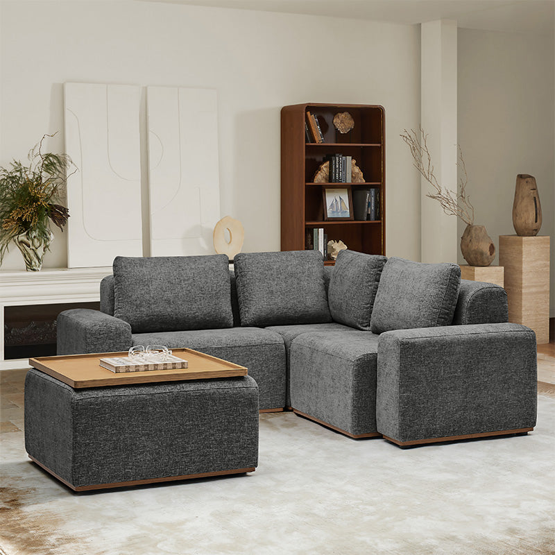 Premium Terra Cloud Sofa with Built-in Table - Modern Comfort for Living Room, Lounge & Outdoor Relaxation