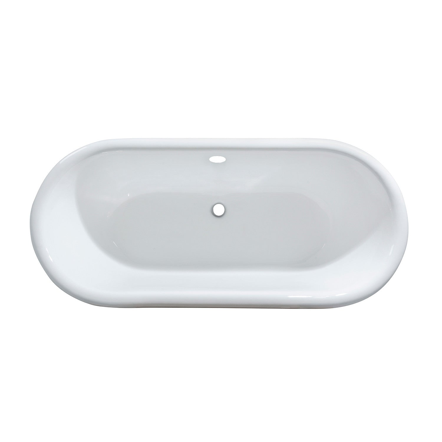 Aqua Eden 66 Inch Clawfoot Bathtub - Cast Iron Oval Double Ended Freestanding Tub (No Faucet Drillings) in Black/White/Oil Rubbed Bronze - Perfect for Vintage Bathroom & Luxury Spa Retreats