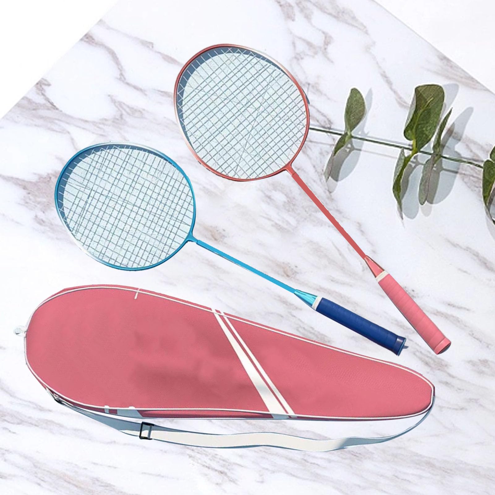 VGEBY Badminton Rackets Set - 2 Pack Lightweight Racquets with 4 Shuttlecocks & Carrying Bag for Adults & Teens - Perfect for Outdoor, Backyard, Beach, Park & Family Games