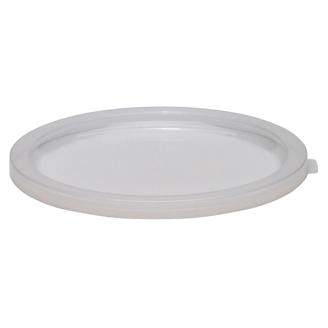 Cambro RFSC12148 White Round Storage Container Cover - Fits 12, 18 & 22 Qt Food Containers | Perfect for Restaurant, Catering & Home Kitchen Organization