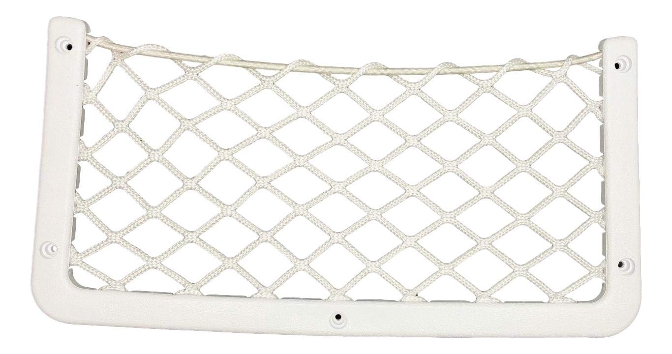 Premium Mesh Map Pocket - Marine White - Lightweight Frame for Auto, RV, Bus & Marine Use | Durable Chart Holder for Navigation & Travel Accessories | Perfect for Road Trips, Boating & Camping Organization