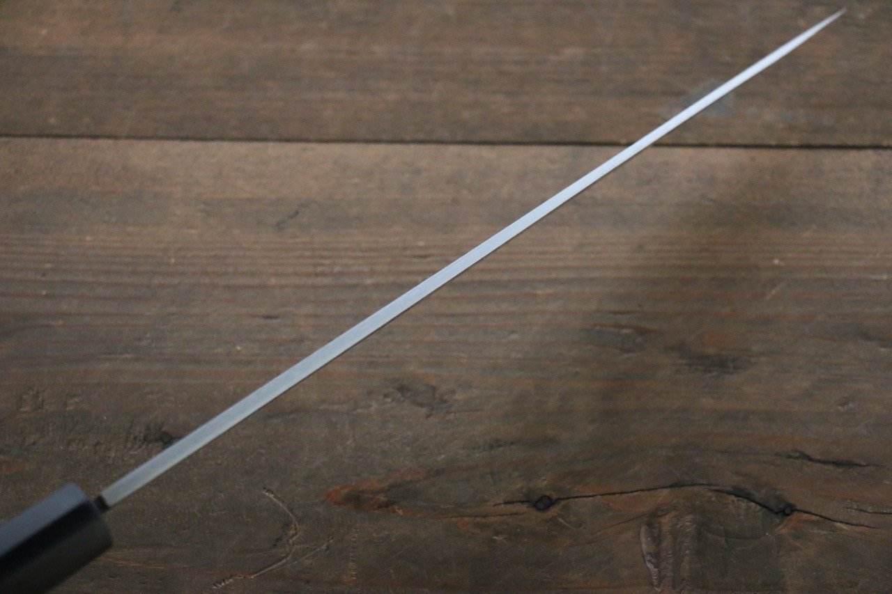 Premium Hideo Kitaoka Blue Steel No.2 Damascus Yanagiba Sushi Knife 240mm with Exquisite Shitan Handle - Perfect for Sushi Chefs & Japanese Cuisine Preparation