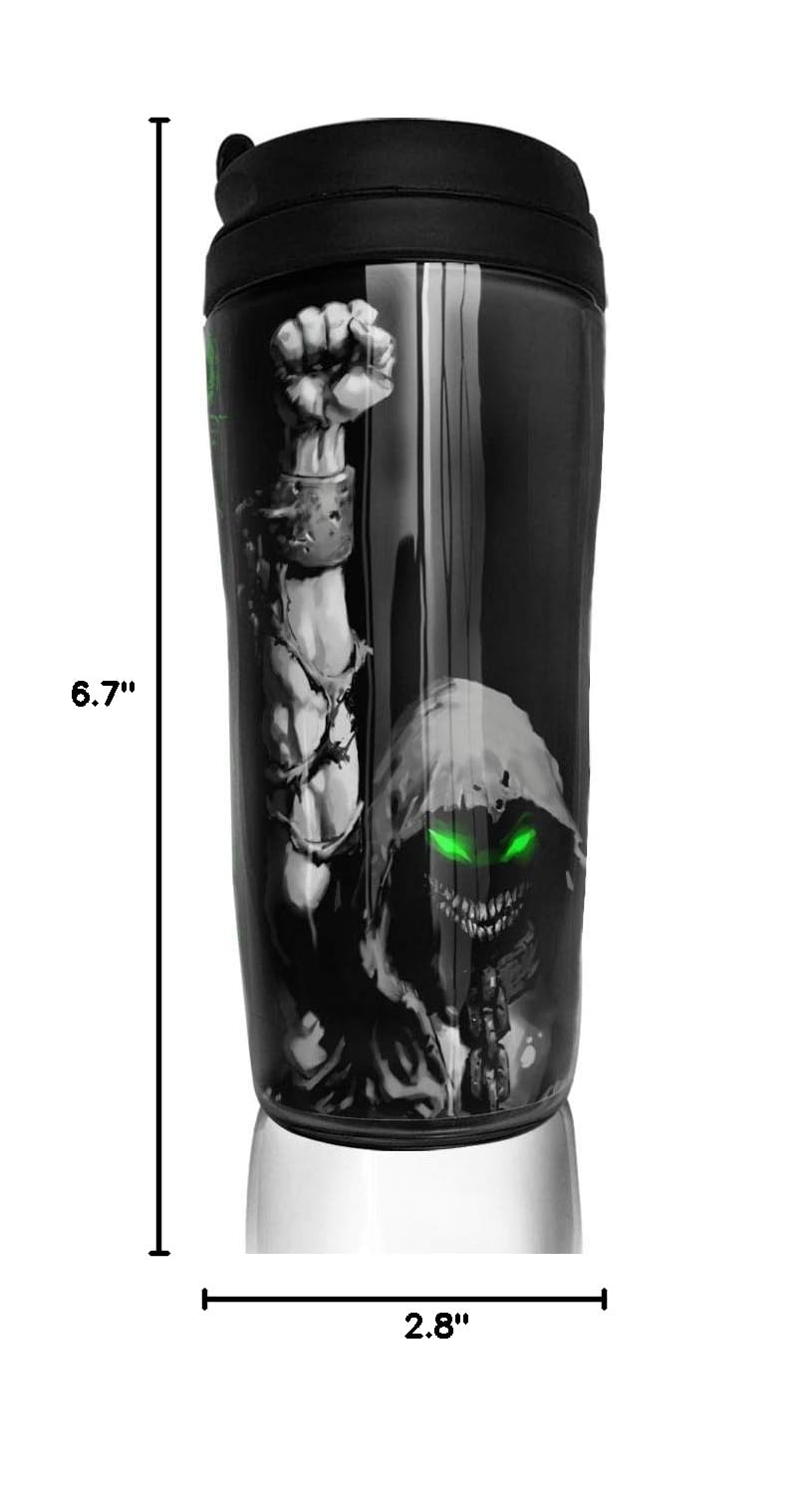 Morgan Myers Disturbed Coffee Mug - 12oz Double Wall Insulated Travel Cup with Leak Proof Lid | BPA-Free Plastic for Hot/Cold Beverages | Perfect for Commuting, Office & Outdoor Adventures