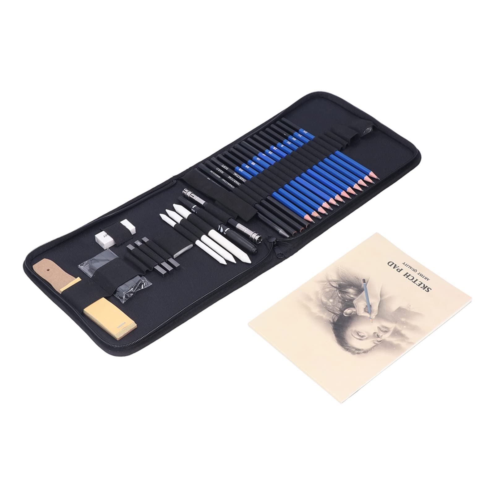 Yosoo 34PCS Professional Sketch Pencil Set - Art Drawing Pencils for Artists, Students & Beginners | Perfect for Home, School & Studio Use