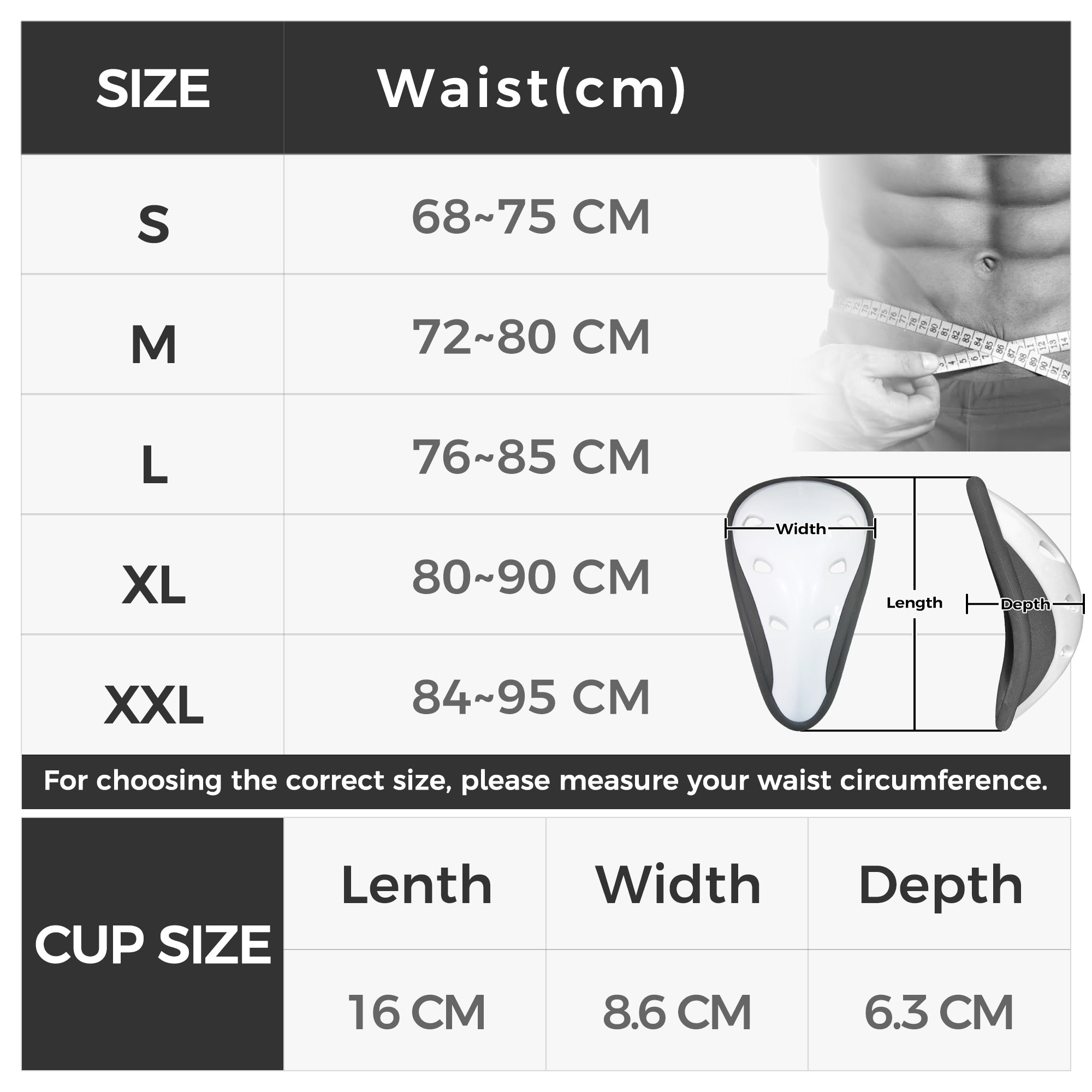 CoolOMG Men's Athletic Jock Strap with Protective Cup - Breathable Support for Baseball, Football, Hockey & Gym Workouts - Size MD002