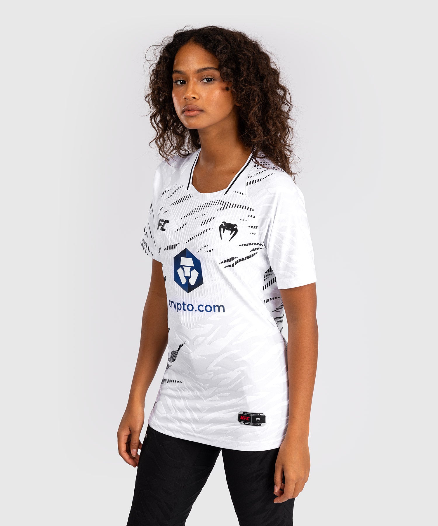 Venum UFC Fusion Personalized Authentic Fight Night Women's Walkout Jersey - White | MMA Training & Fight Night Outfit for Female Fighters