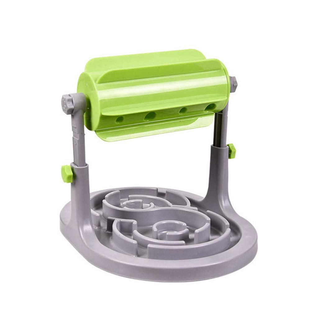 SLATIOM Interactive IQ Dog Puzzle Toy - Slow Feeder Bowl for Dry Food & Treats - Mental Stimulation & Training Game for Dogs - Green - Perfect for Boredom Relief & Mealtime Fun