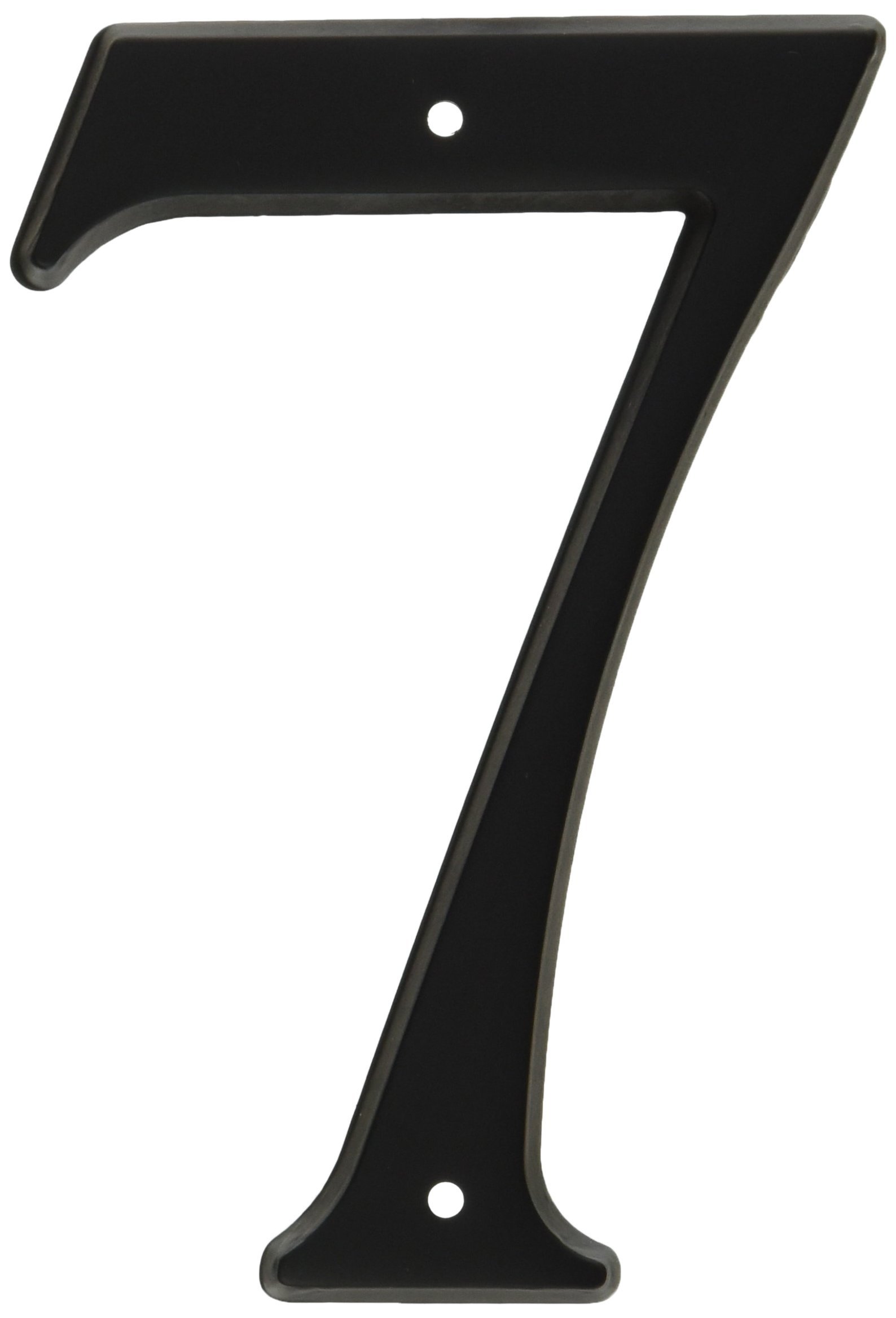 Baldwin 90677190# 7 Flat Black House Numbers - Modern Address Plaque for Home, Mailbox & Front Door Decoration