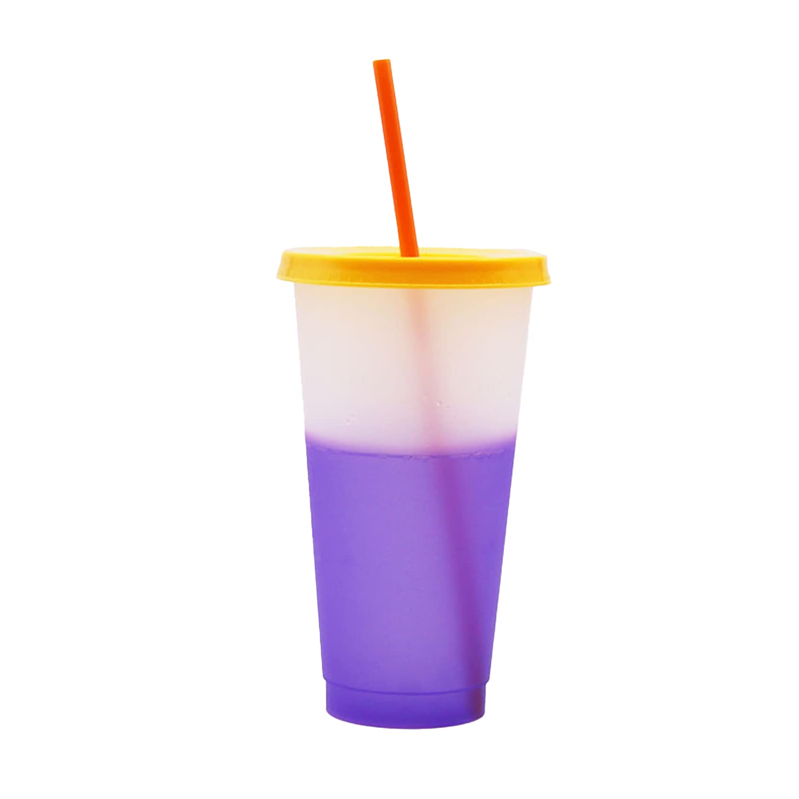 Color Changing Cups with Lids & Straws - Reusable Plastic Tumblers for Cold Drinks, Coffee & Smoothies - Fun Party Mugs for Adults & Kids - Perfect for Summer, Beach, Pool Parties & Outdoor Activities