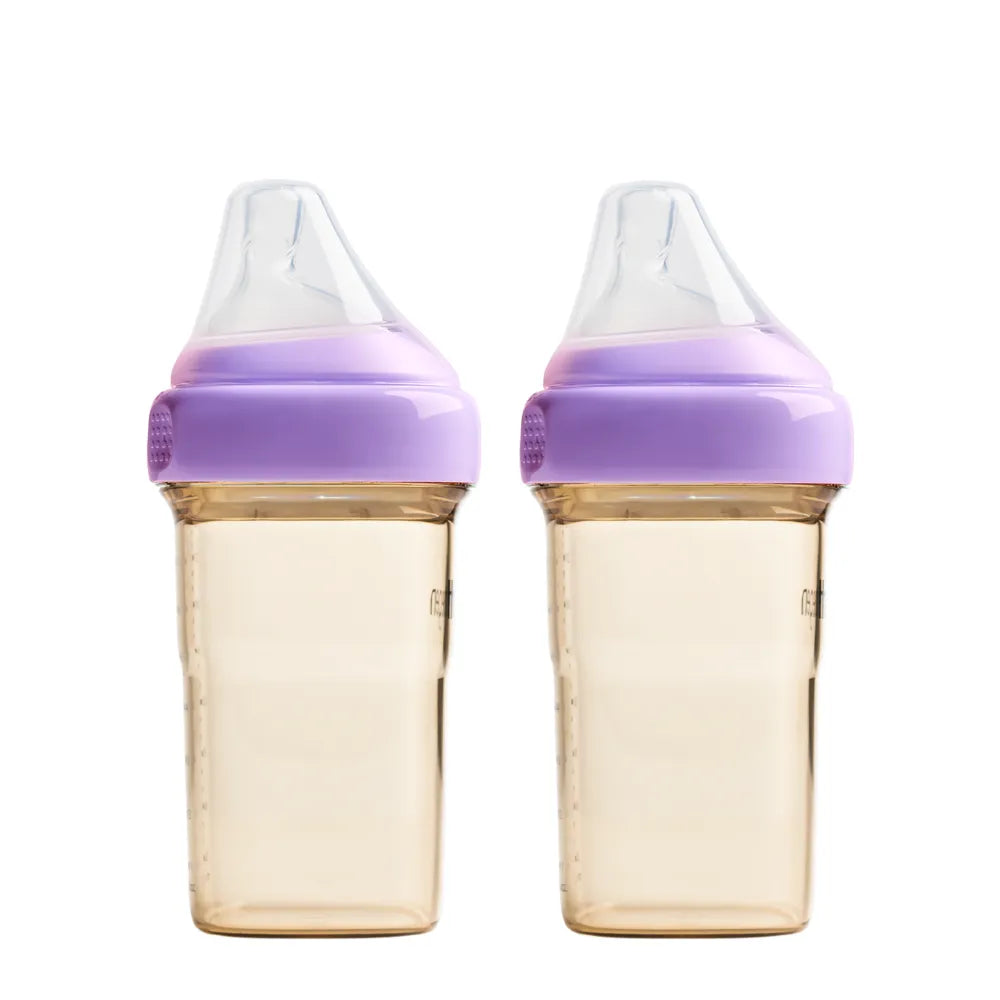 Hegen Baby Bottle Set - Customizable & Leak-Proof Infant Feeding Solution for Breastfeeding & Formula - Perfect for Newborns, Travel & Daycare Use