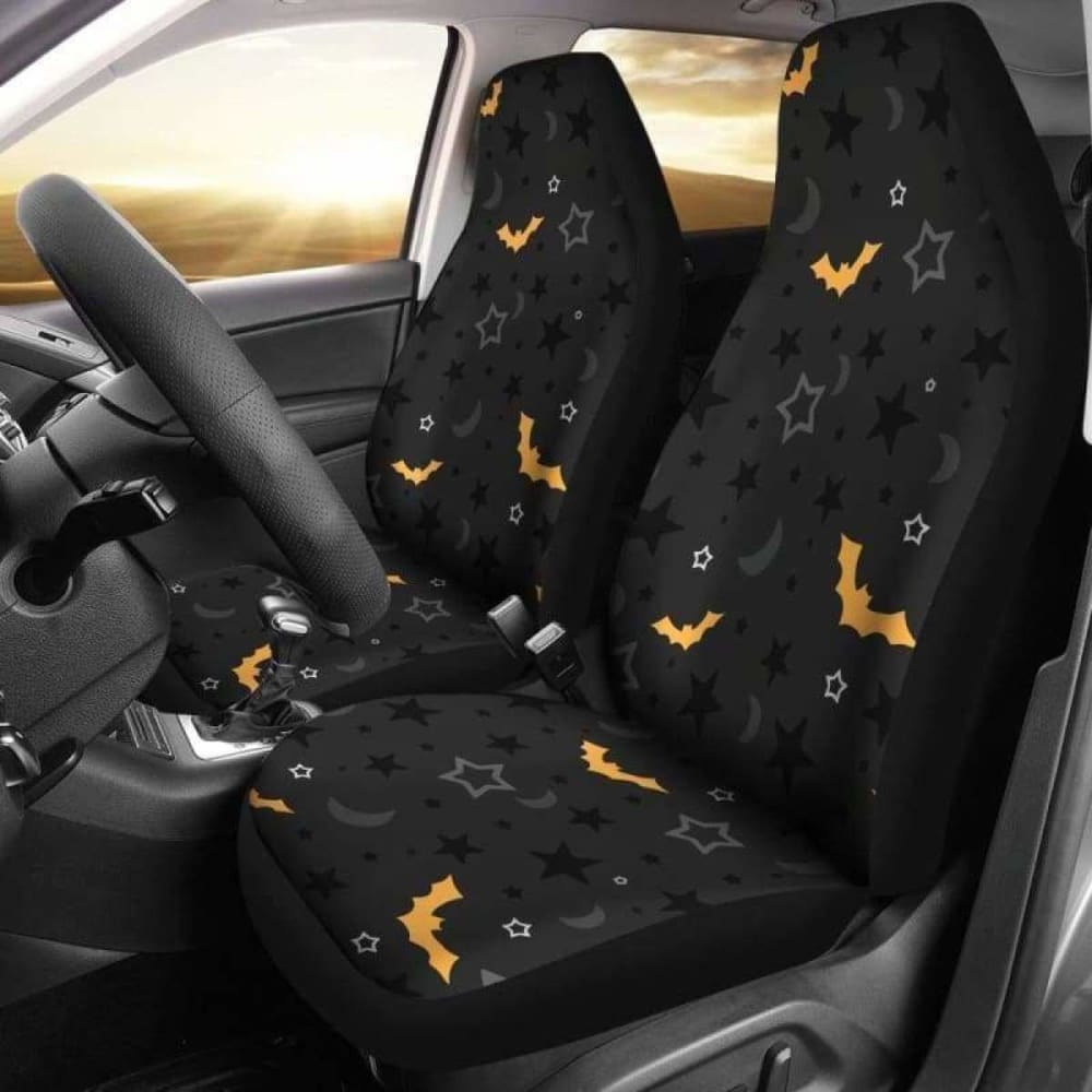 Bat Halloween Car Seat Covers - Spooky Themed Seat Protectors for Cars, Trucks & SUVs | Perfect for Halloween Decorations, Costume Parties & Themed Events