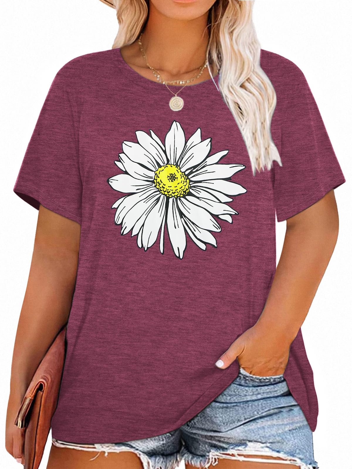 Plus Size Graphic Tee Shirts for Women - Oversized Casual Short Sleeve Tops | Trendy Streetwear & Lounge Wear for Everyday Comfort