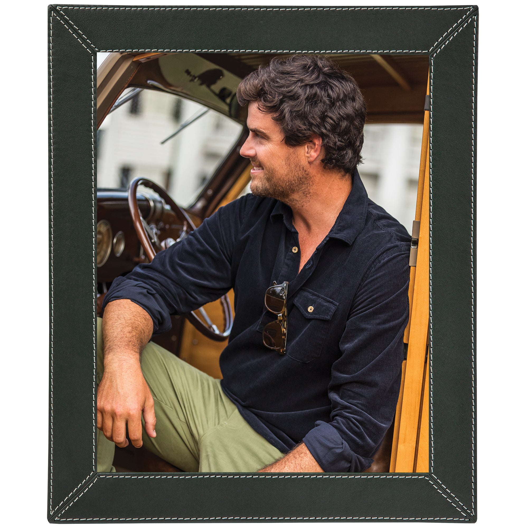 8x10 Leather Picture Frame - Elegant Handcrafted Photo Display for Wall or Tabletop - Perfect for Family Photos, Wedding Portraits, and Home Decor