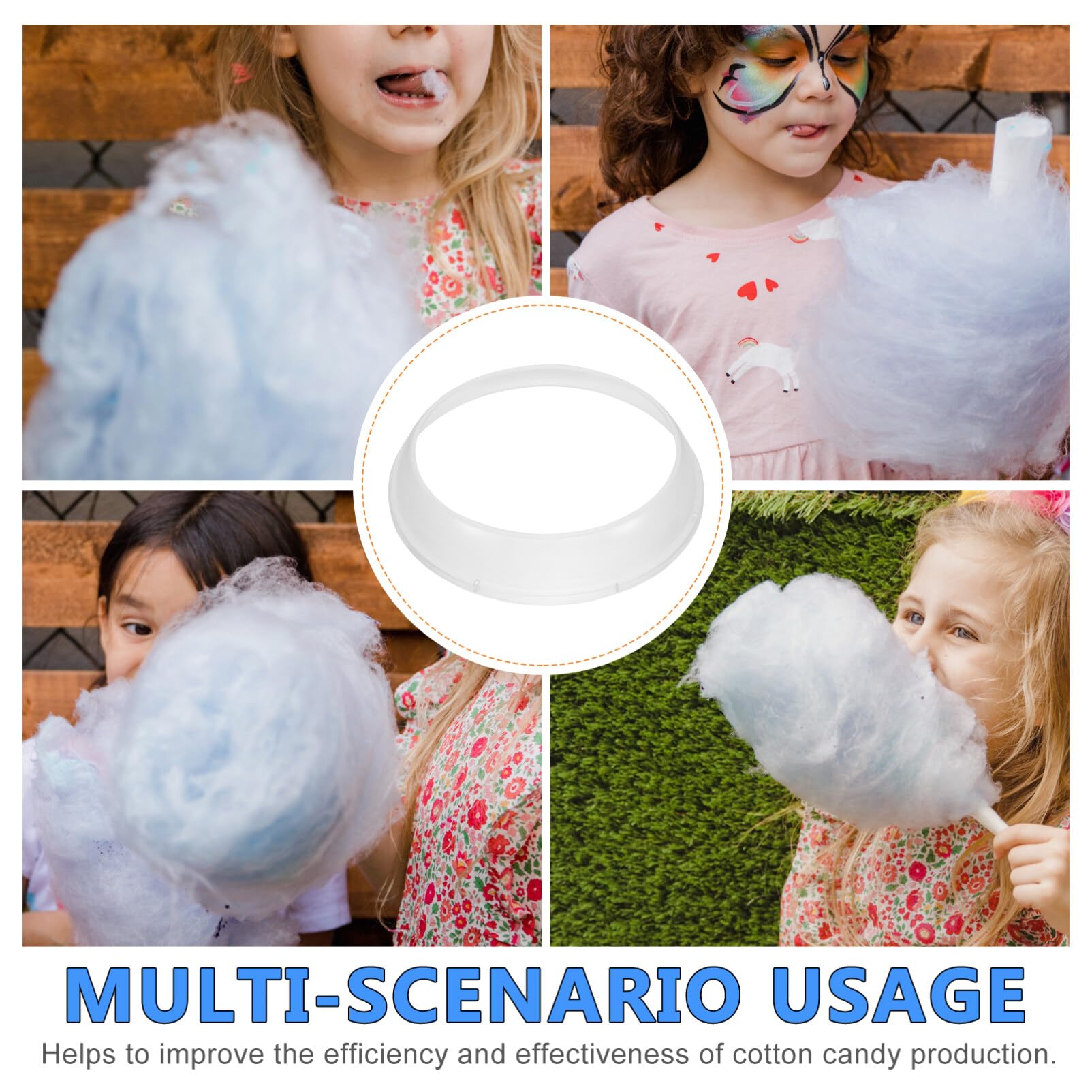Cotton Candy Machine Cover - Marshmallow Dispenser Plastic Cap for Indoor Sugar Floss Maker - Perfect for Parties, Events & Home Use