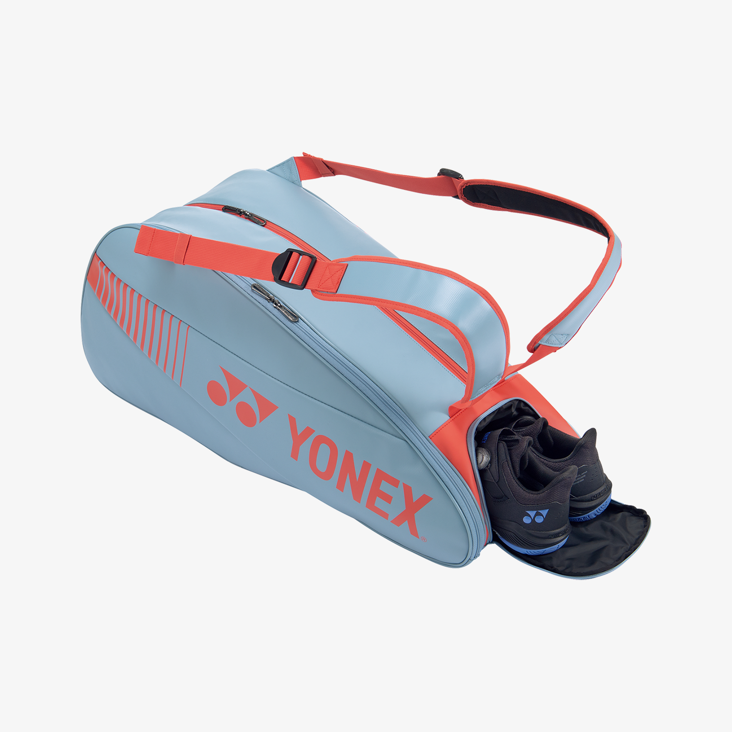 Yonex BAG82426BLG 6-Piece Tennis Racket Bag - Blue Gray | Durable Sports Gear for Tennis Players & Badminton Enthusiasts | Perfect for Court, Gym & Travel