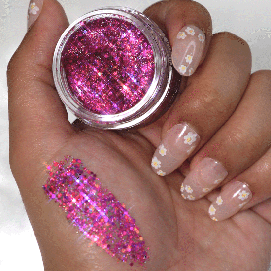 Holographic Glitter Gel for Nails - 009 Dollhouse Shade | Shimmery Nail Art Gel for DIY Manicures, Parties & Special Occasions