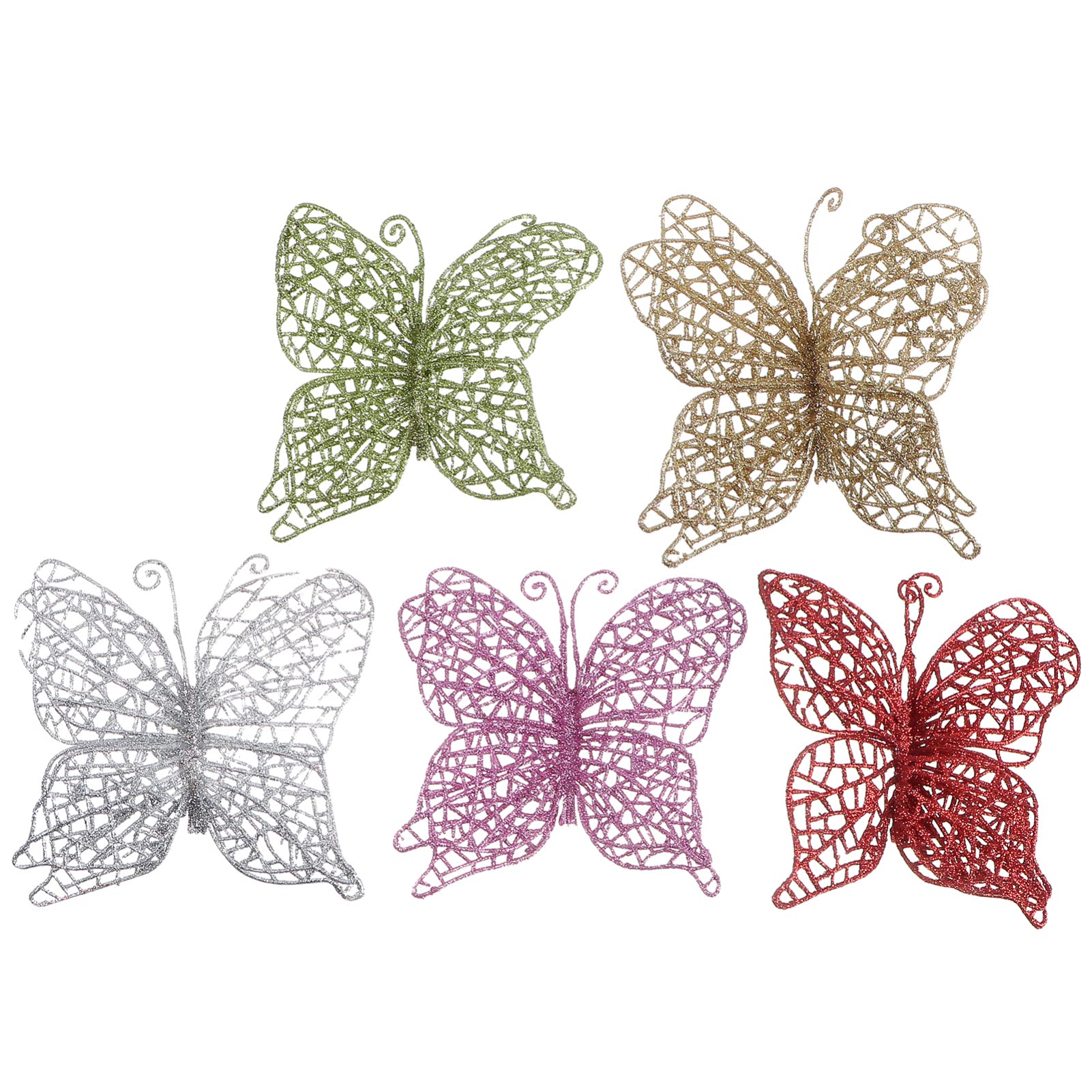 FOMIYES 3D Glitter Butterfly Decorations - 20PCS Hollow Out Butterfly Wall Decals for Christmas Tree, Party, Bedroom & Home Decor - Perfect for Holiday, Wedding, and DIY Craft Projects