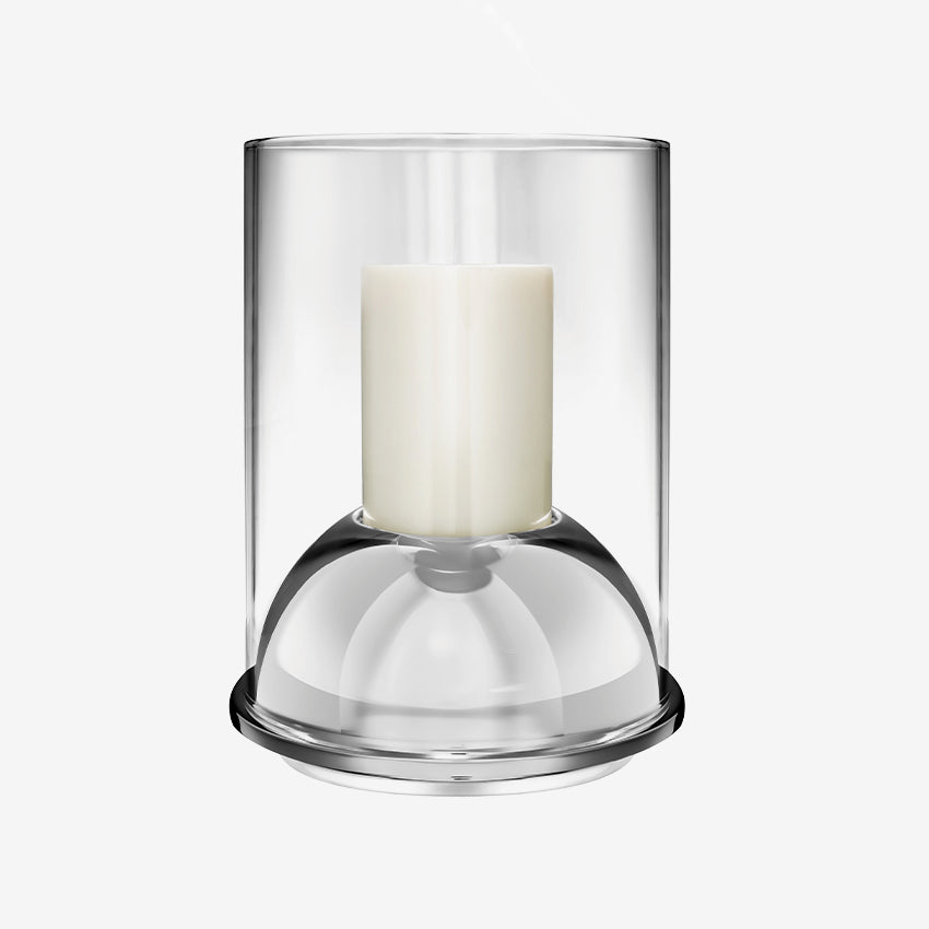 Christofle Oh De Christofle Hurricane Candle Holder - Stainless Steel & Glass Candle Holder for Home Decor, Wedding Centerpiece, and Romantic Dinner Ambiance