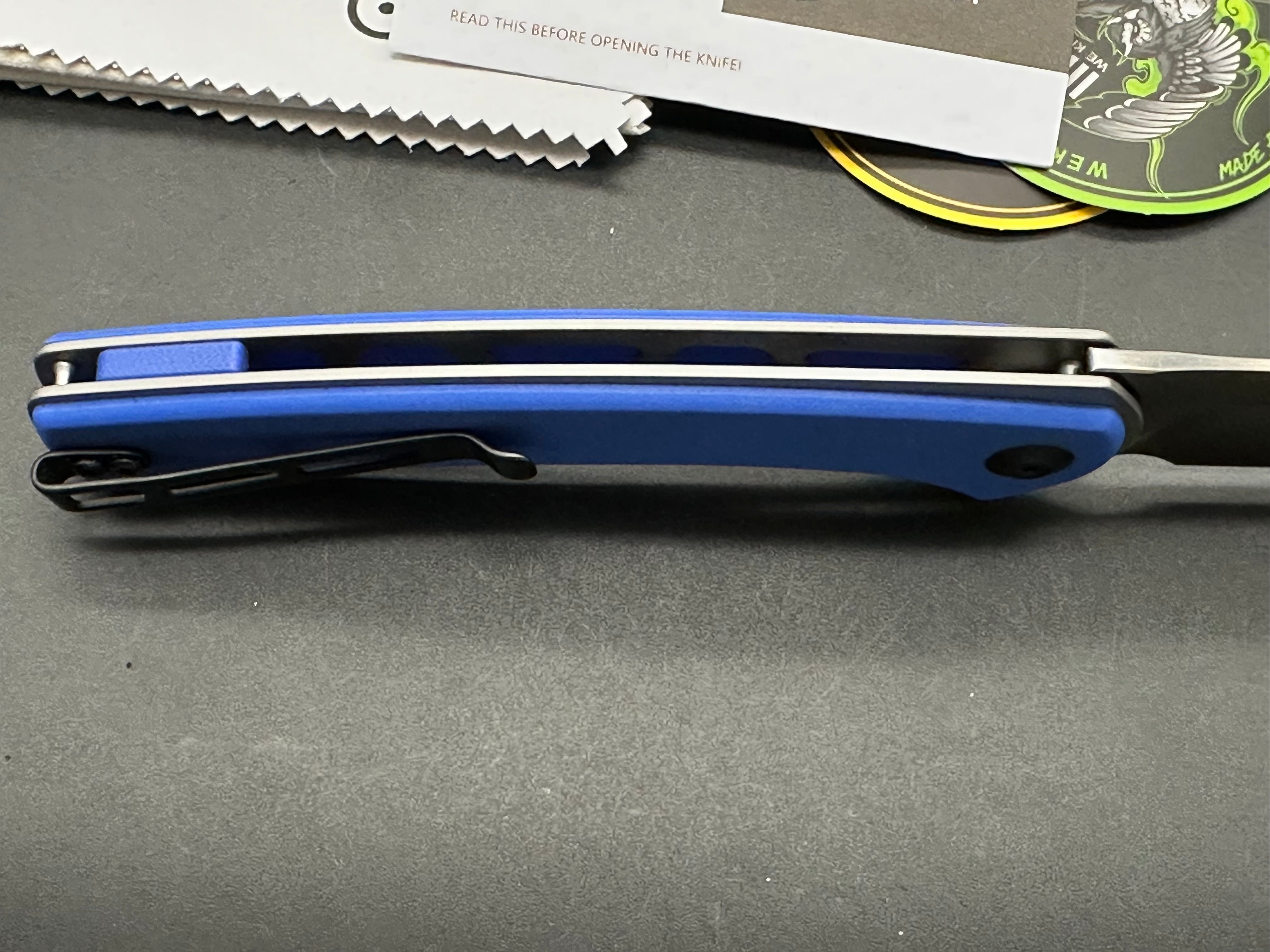 CIVIVI Asticus Liner Lock Folding Pocket Knife - Blue G10 Handle, 3.8