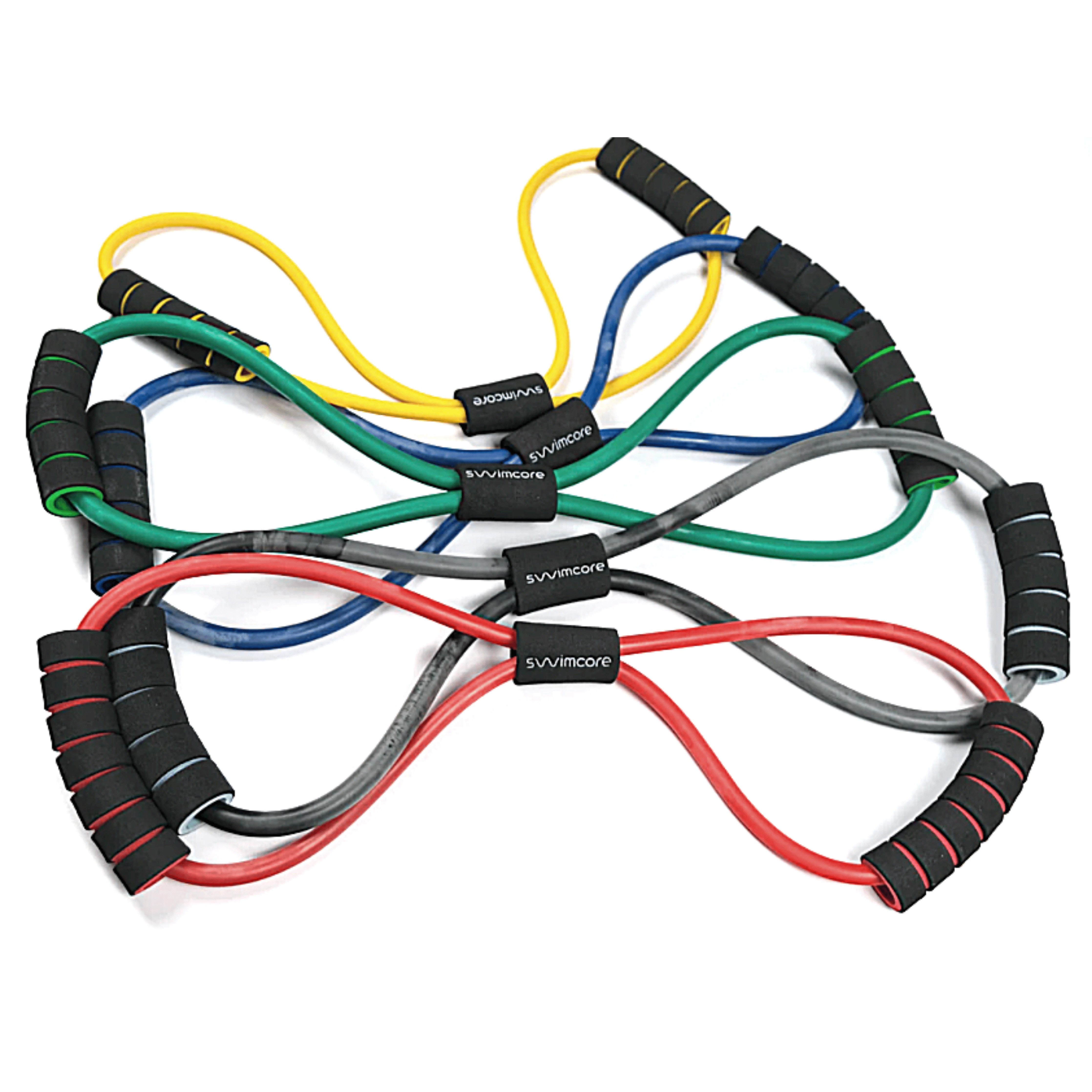 Figure Eight Resistance Bands for Strength Training - Exercise Bands for Home & Gym Workouts - Perfect for Physical Therapy, Yoga, and Fitness Routines