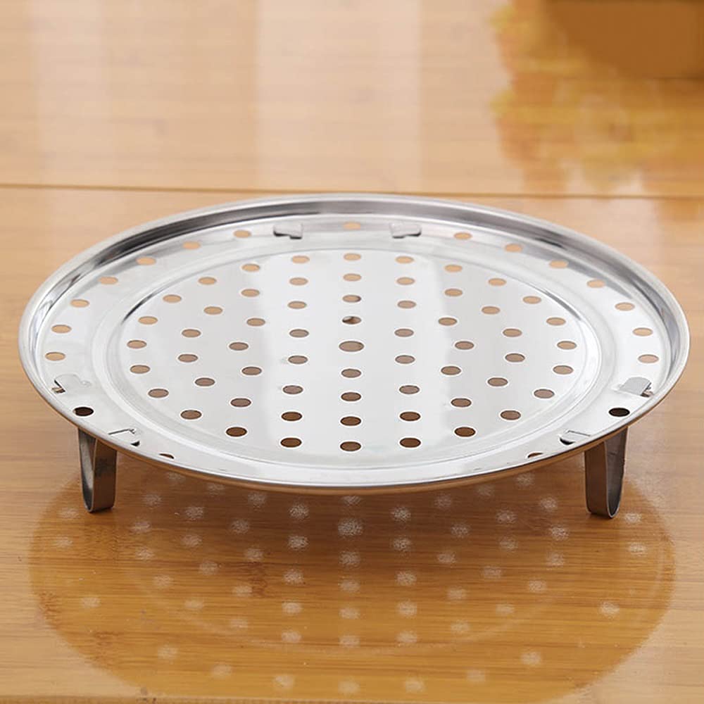 1PC Stainless Steel Steamer Rack - Multifunctional Pot Steaming Tray Stand for Cooking, Durable Kitchen Accessories (Small Size) - Perfect for Steaming Vegetables, Dumplings & Seafood at Home