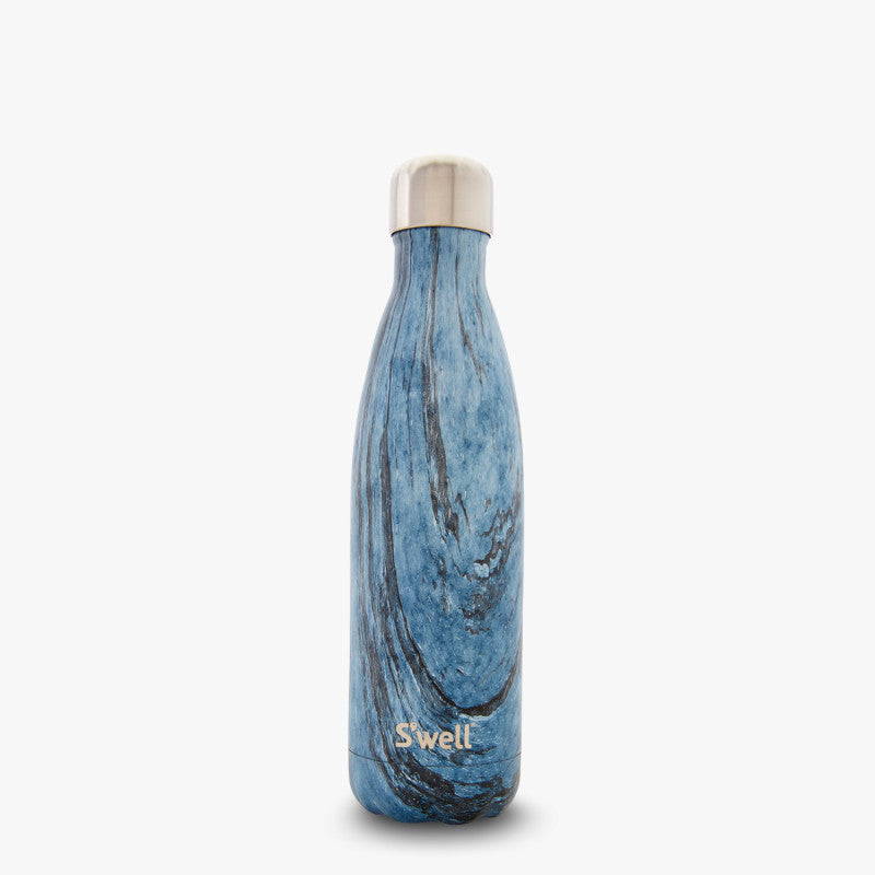 S'well Wood 17oz (500mL) Insulated Water Bottle - Eco-Friendly Stainless Steel Thermos for Hot & Cold Drinks - Perfect for Hiking, Gym, Office & Travel