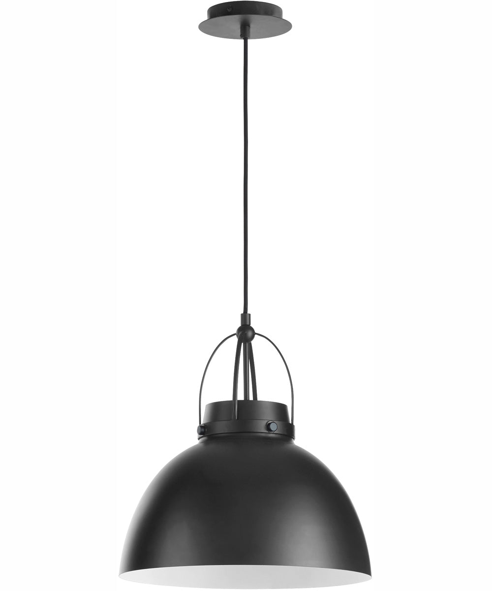 1 Light Pendant Light Fixture in Matte Black - Modern Ceiling Lighting for Dining Room, Kitchen Island or Bedroom